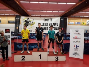 saison 2016-2017_championnat 35_podium_elie claveau 3ème en cadets